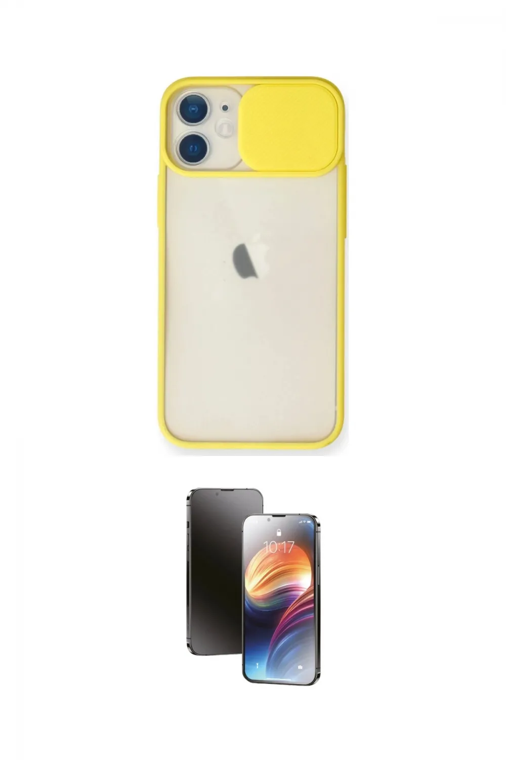 ieg™ iPhone 11 Kılıf Vadi Çizgi - Siyah 3D Antistatik Mat Seramik Nano Ekran Koruyucu