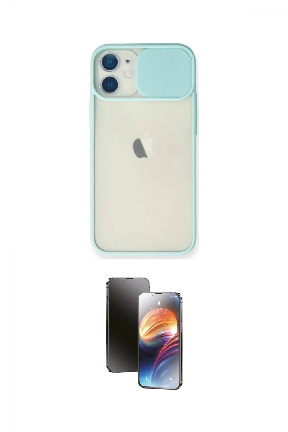 ieg™ iPhone 11 Kılıf Vadi Çizgi - Siyah 3D Antistatik Mat Seramik Nano Ekran Koruyucu