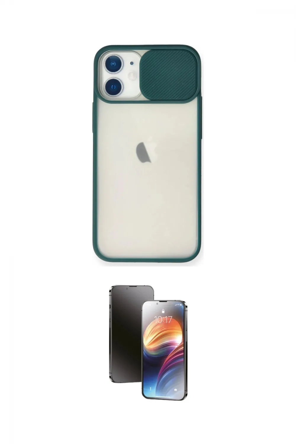 ieg™ iPhone 11 Kılıf Vadi Çizgi - Siyah 3D Antistatik Mat Seramik Nano Ekran Koruyucu