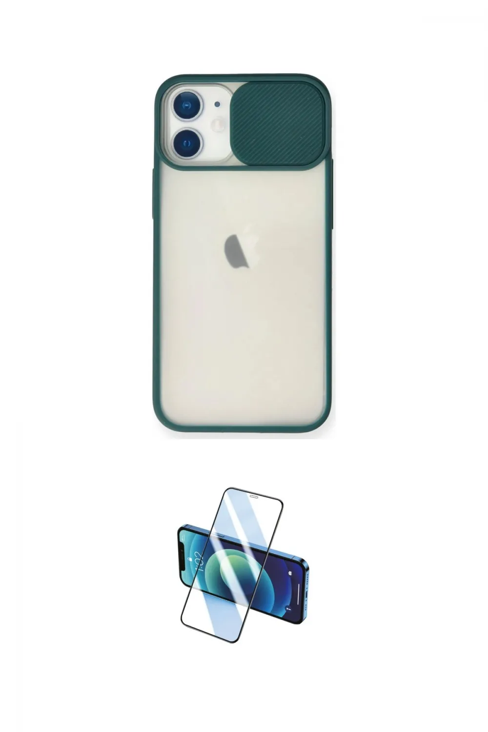 ieg™ iPhone 11 Kılıf Vadi Çizgi - Siyah 3D Antistatik Seramik Nano Ekran Koruyucu