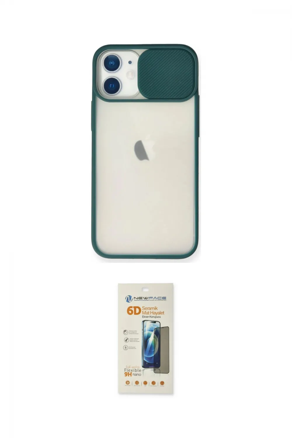 ieg™ iPhone 11 Kılıf Vadi Çizgi - Siyah 6D Mat Seramik Hayalet Nano Ekran Koruyucu
