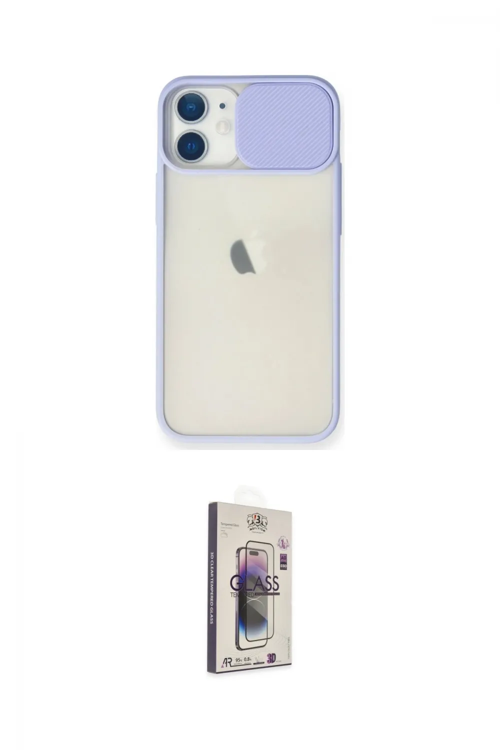 ieg™ iPhone 11 Kılıf Vadi Çizgi - Siyah Bilvis 3D Cam Ekran Koruyucu