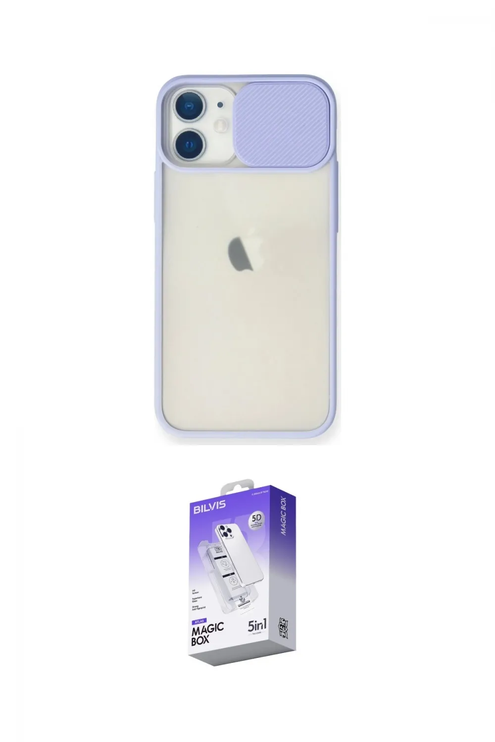 ieg™ iPhone 11 Kılıf Vadi Çizgi - Siyah Bilvis 5in1 3D Magic Cam Ekran Koruyucu