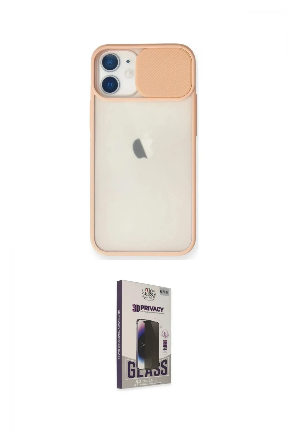 ieg™ iPhone 11 Kılıf Vadi Çizgi - Siyah Bilvis Hayalet Cam Ekran Koruyucu