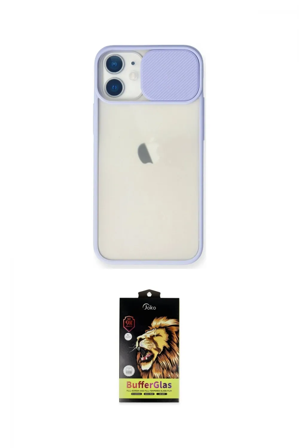 ieg™ iPhone 11 Kılıf Vadi Çizgi - Siyah Buffer Cam Ekran Koruyucu