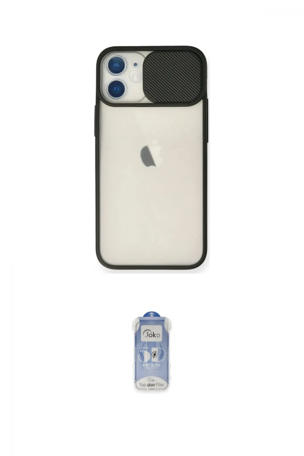 ieg™ iPhone 11 Kılıf Vadi Çizgi - Siyah Joko Magic 5D Cam