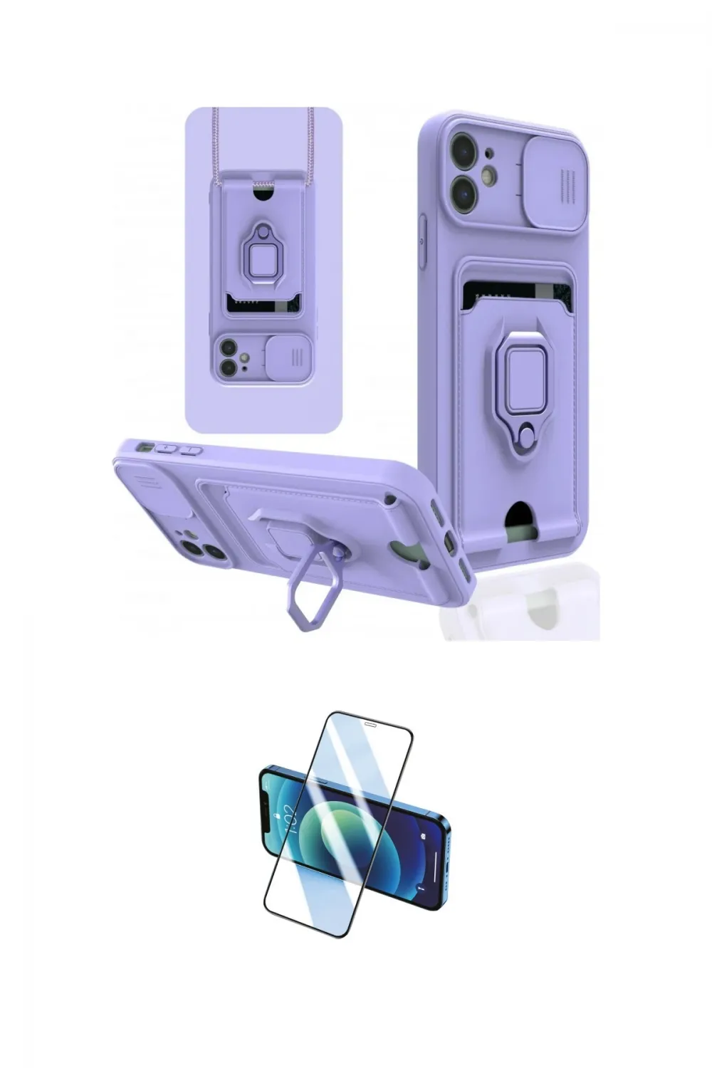 ieg™ iPhone 11 Kılıf Vadi Form Prime - Siyah 3D Antistatik Cam Ekran Koruyucu