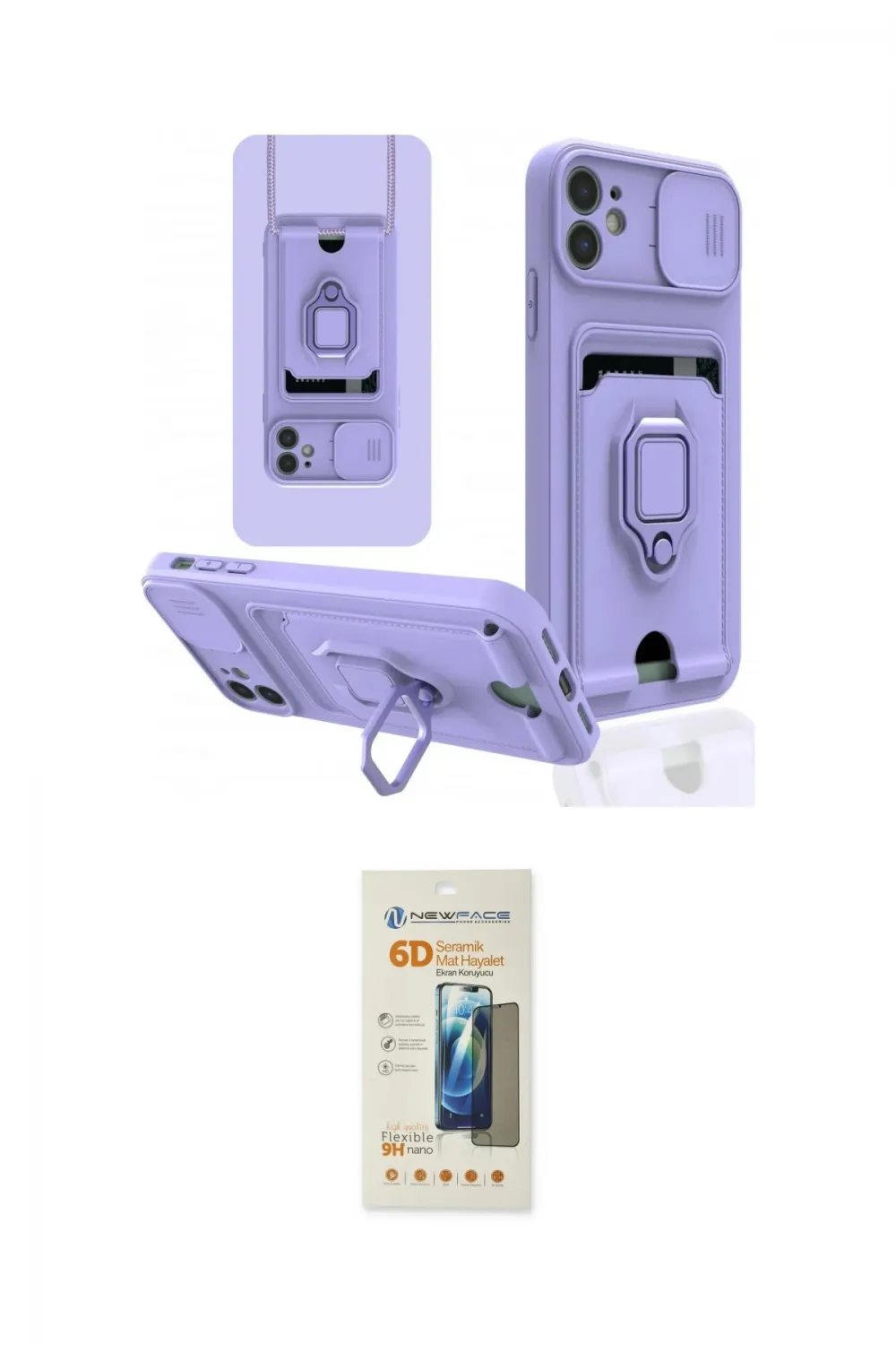 ieg™ iPhone 11 Kılıf Vadi Form Prime - Siyah 6D Mat Seramik Hayalet Nano Ekran Koruyucu