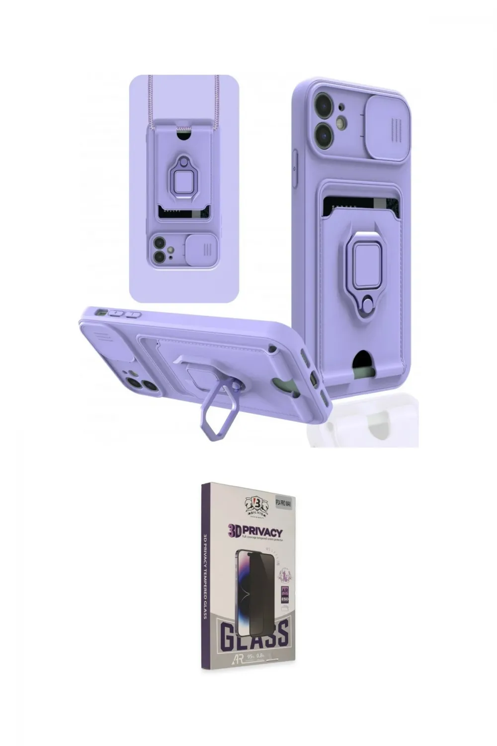 ieg™ iPhone 11 Kılıf Vadi Form Prime - Siyah Bilvis Hayalet Cam Ekran Koruyucu