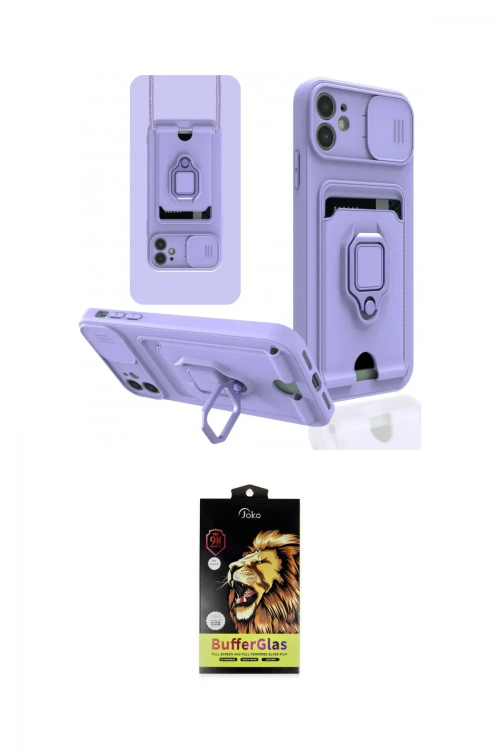 ieg™ iPhone 11 Kılıf Vadi Form Prime - Siyah Buffer Cam Ekran Koruyucu