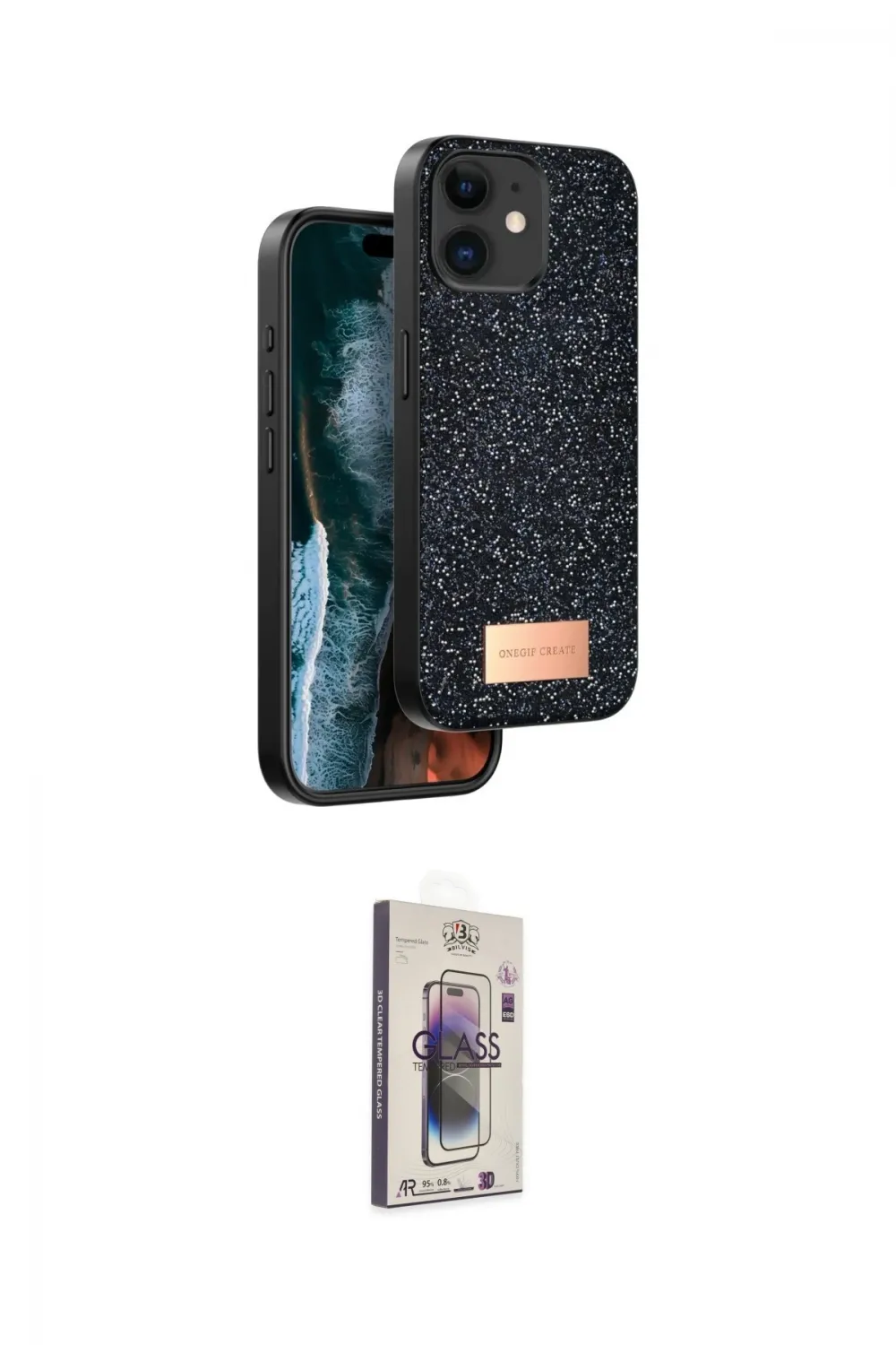 ieg™ iPhone 11 Kılıf Vadi Klasik Serisi - Siyah Bilvis 3D Cam Ekran Koruyucu