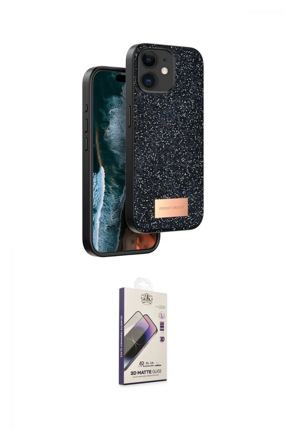ieg™ iPhone 11 Kılıf Vadi Klasik Serisi - Siyah Bilvis 3D Mat Cam Ekran Koruyucu