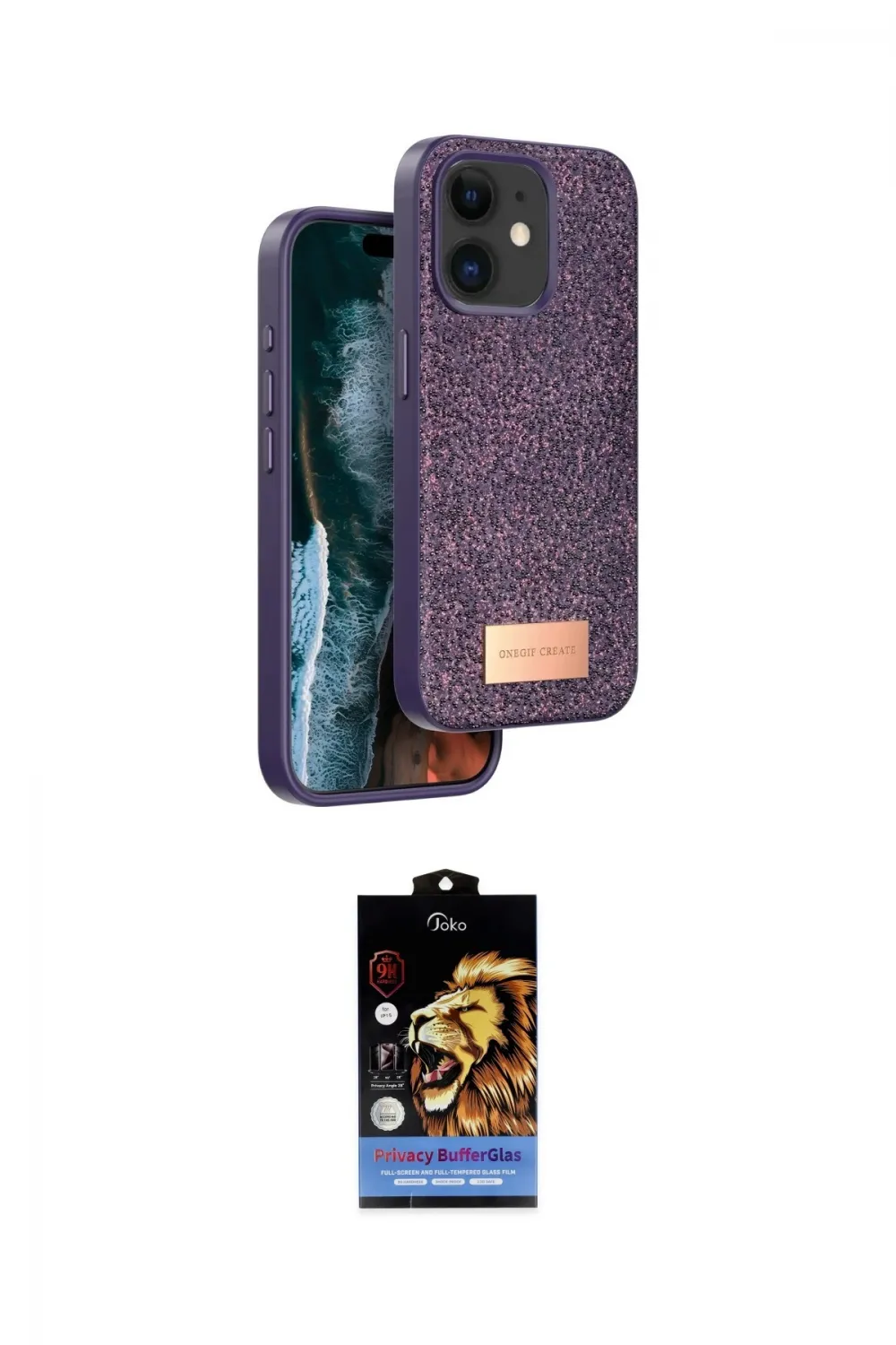 ieg™ iPhone 11 Kılıf Vadi Klasik Serisi - Siyah Buffer Hayalet Cam Ekran Koruyucu