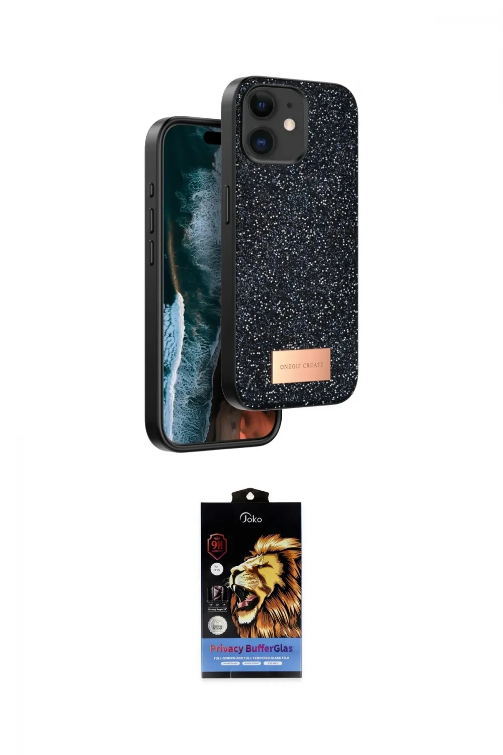 ieg™ iPhone 11 Kılıf Vadi Klasik Serisi - Siyah Buffer Hayalet Cam Ekran Koruyucu