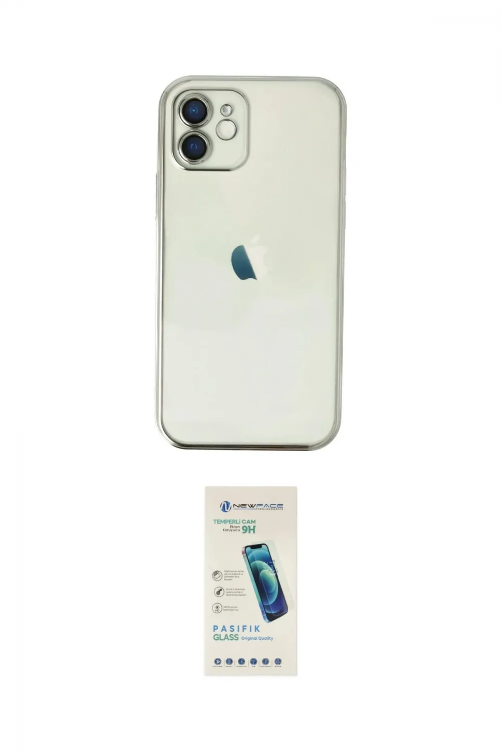 ieg™ iPhone 11 Kılıf Vadi Minimal - Şeffaf Pasifik Cam Ekran Koruyucu