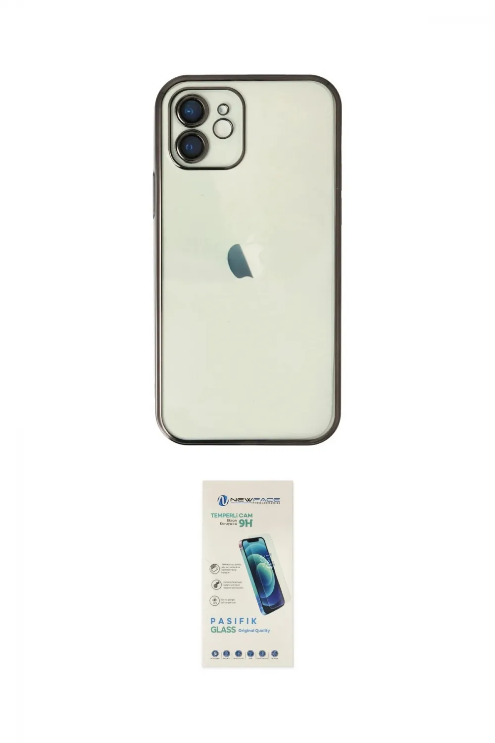 ieg™ iPhone 11 Kılıf Vadi Minimal - Şeffaf Pasifik Cam Ekran Koruyucu