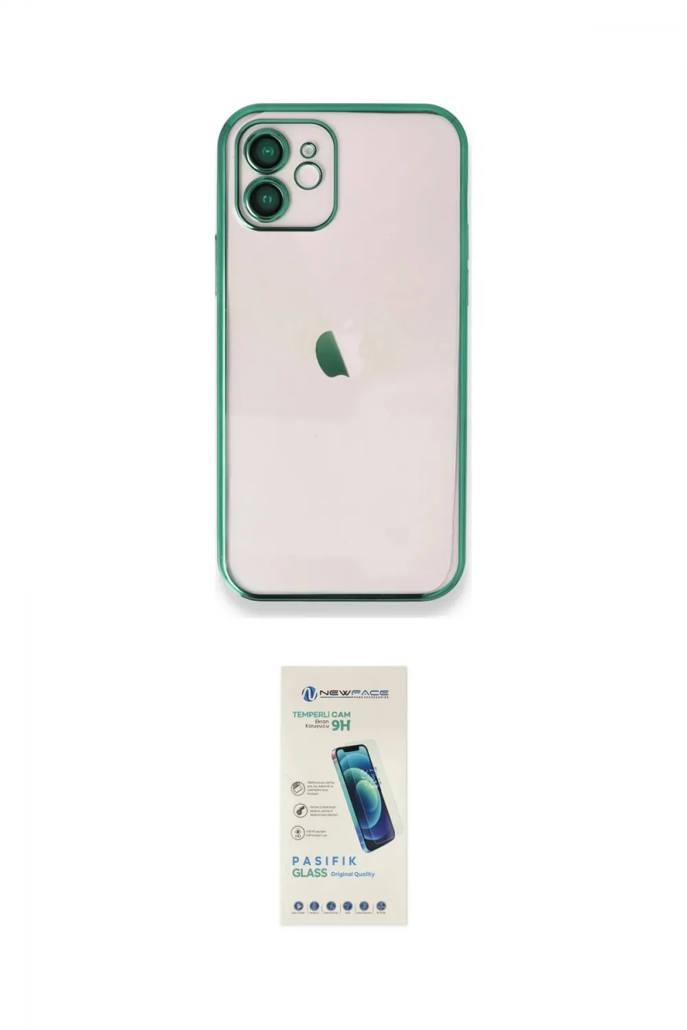 ieg™ iPhone 11 Kılıf Vadi Minimal - Şeffaf Pasifik Cam Ekran Koruyucu