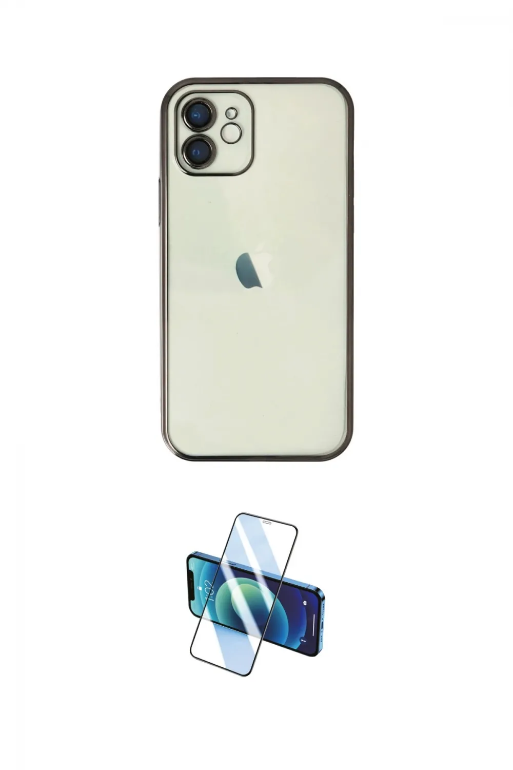 ieg™ iPhone 11 Kılıf Vadi Minimal - Siyah 3D Antistatik Seramik Nano Ekran Koruyucu