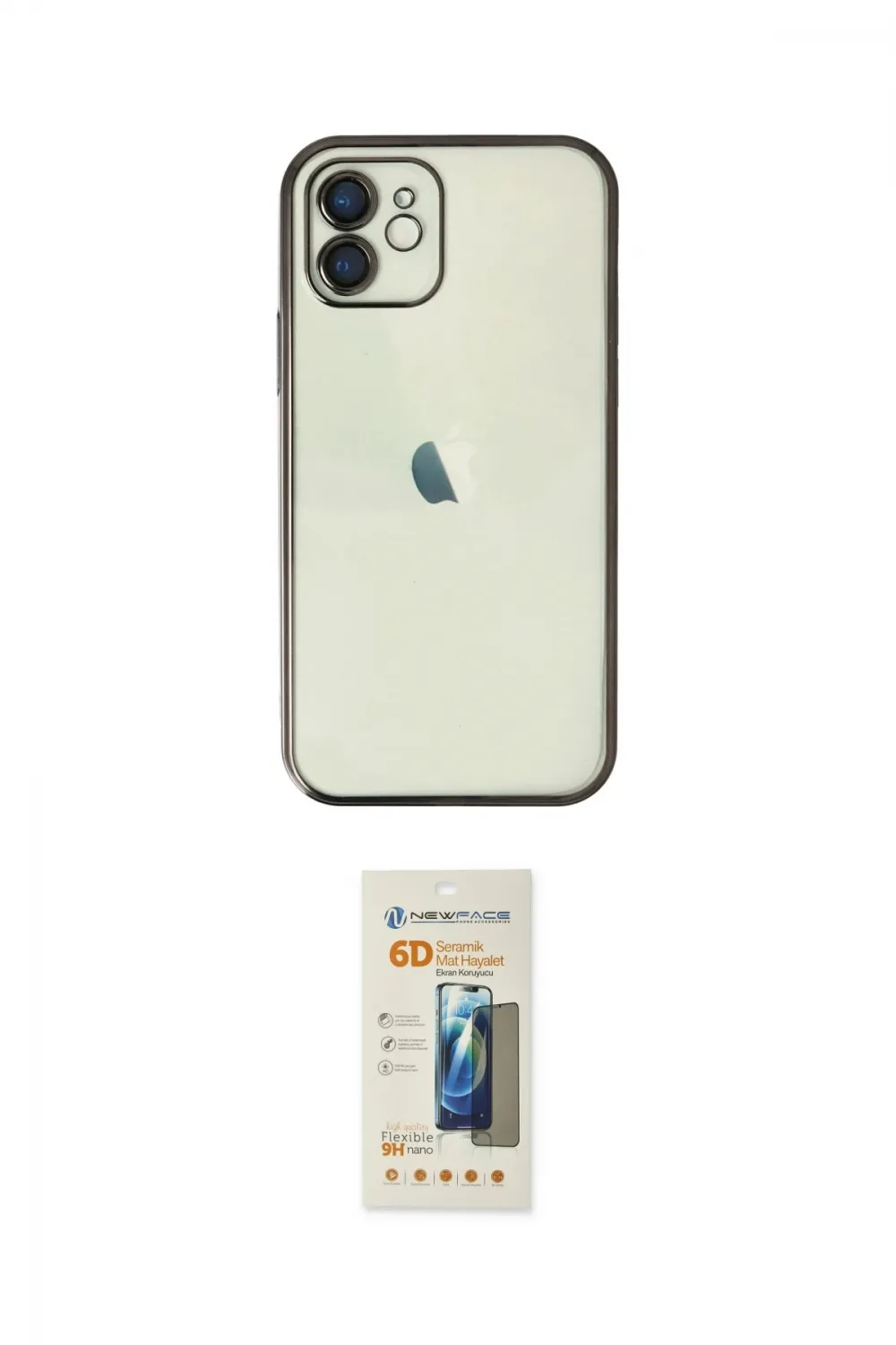 ieg™ iPhone 11 Kılıf Vadi Minimal - Siyah 6D Mat Seramik Hayalet Nano Ekran Koruyucu