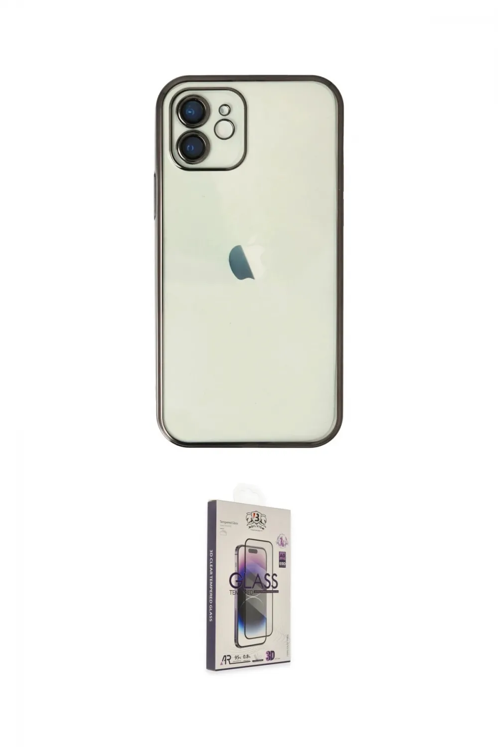 ieg™ iPhone 11 Kılıf Vadi Minimal - Siyah Bilvis 3D Cam Ekran Koruyucu