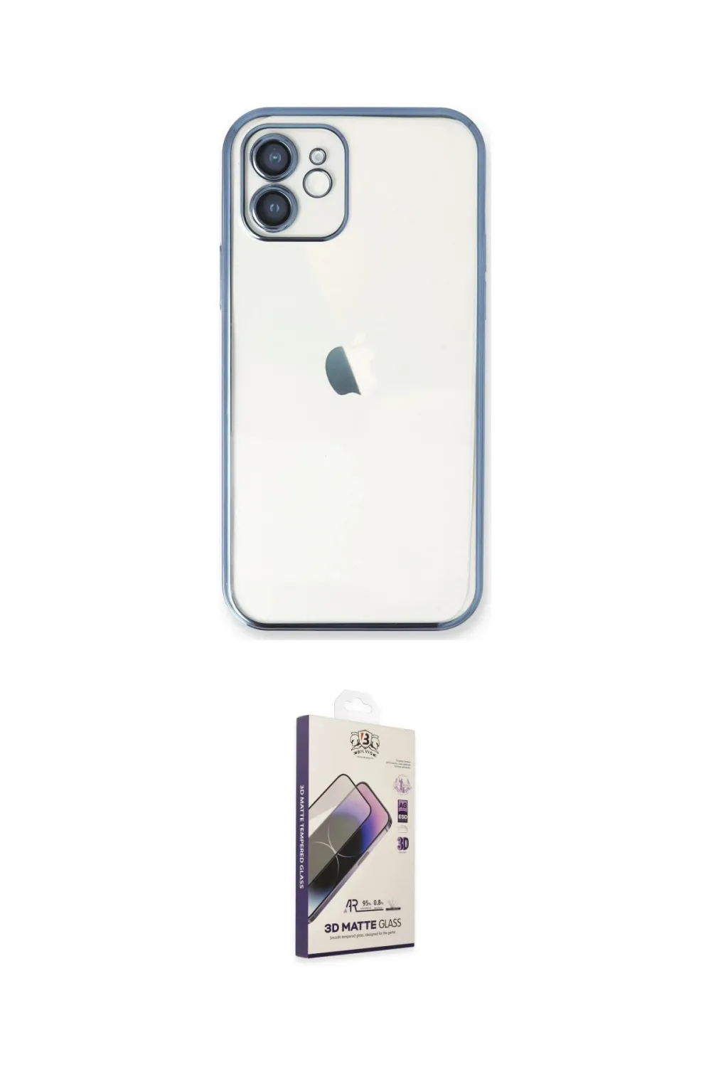 ieg™ iPhone 11 Kılıf Vadi Minimal - Siyah Bilvis 3D Mat Cam Ekran Koruyucu