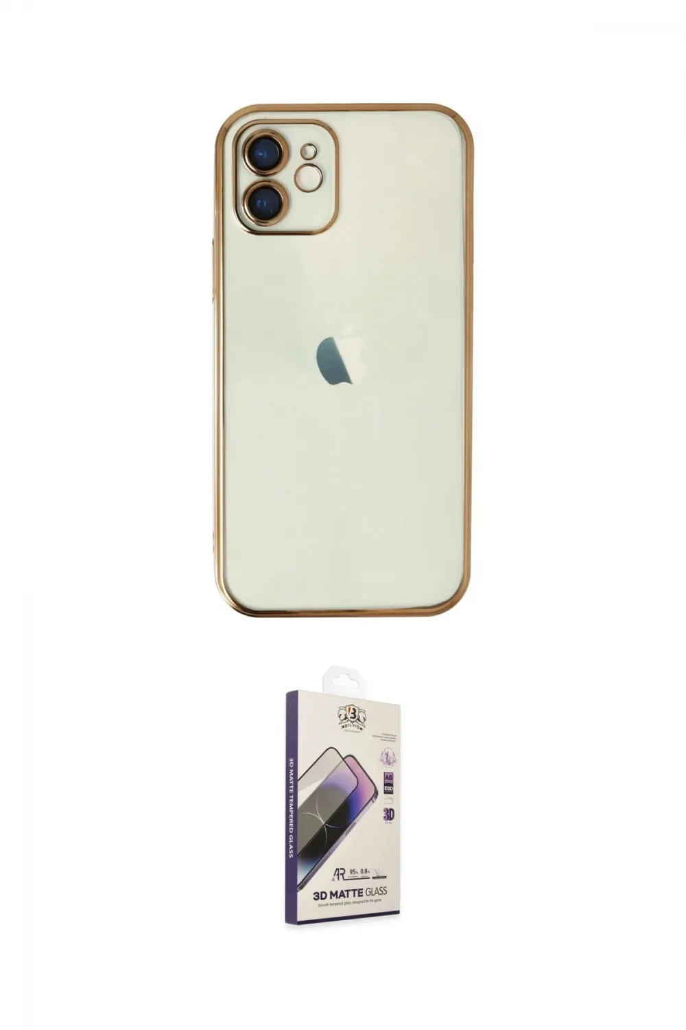 ieg™ iPhone 11 Kılıf Vadi Minimal - Siyah Bilvis 3D Mat Cam Ekran Koruyucu