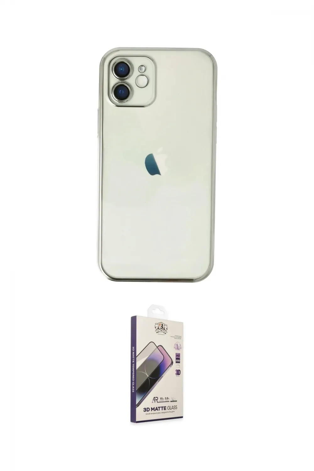 ieg™ iPhone 11 Kılıf Vadi Minimal - Siyah Bilvis 3D Mat Cam Ekran Koruyucu