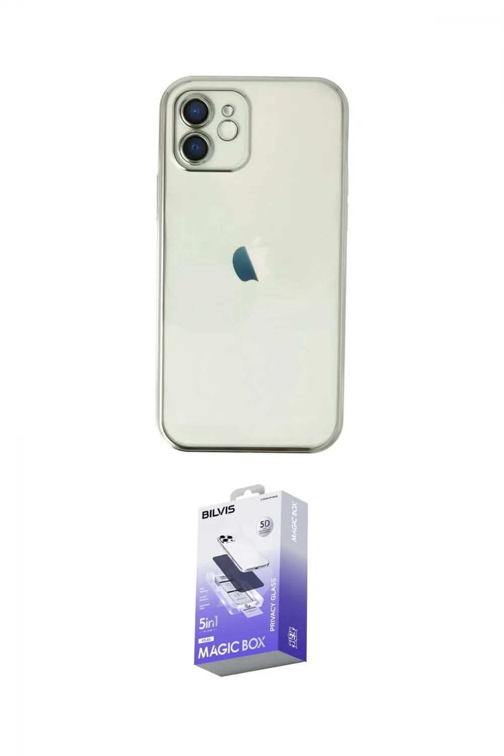 ieg™ iPhone 11 Kılıf Vadi Minimal - Siyah Bilvis 5in1 5D Magic Hayalet Cam Ekran Koruyucu