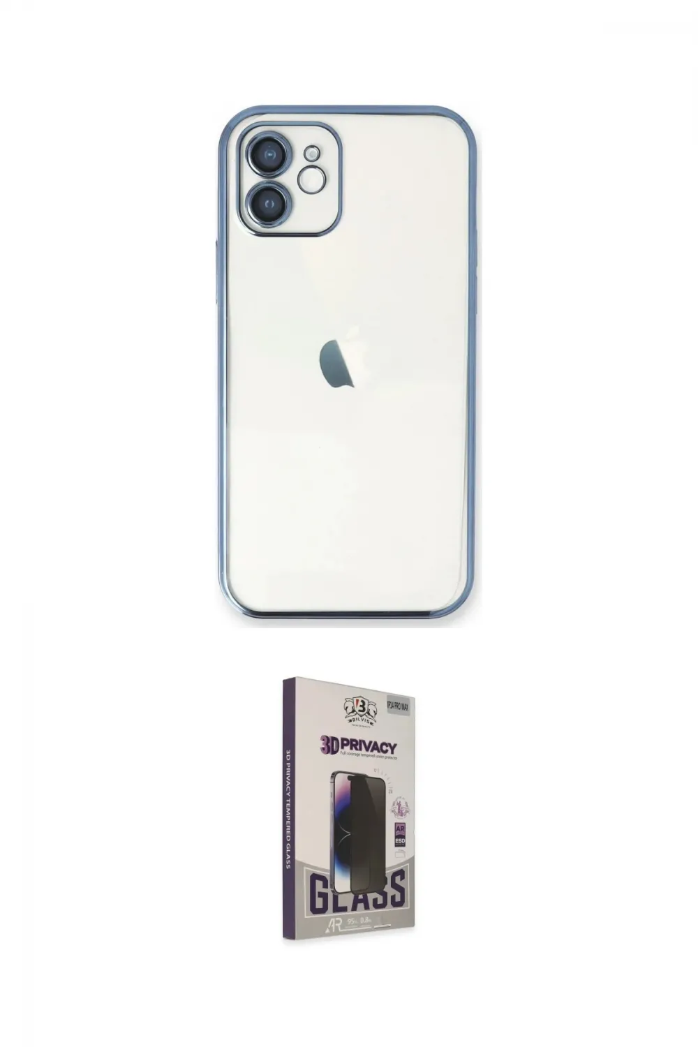 ieg™ iPhone 11 Kılıf Vadi Minimal - Siyah Bilvis Hayalet Cam Ekran Koruyucu
