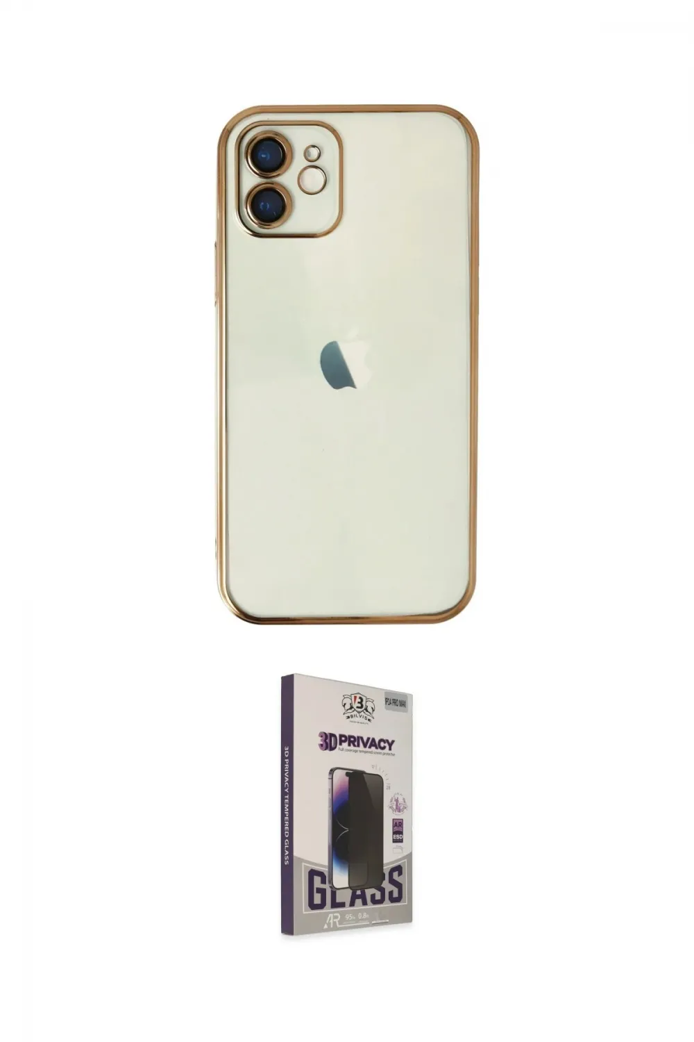 ieg™ iPhone 11 Kılıf Vadi Minimal - Siyah Bilvis Hayalet Cam Ekran Koruyucu