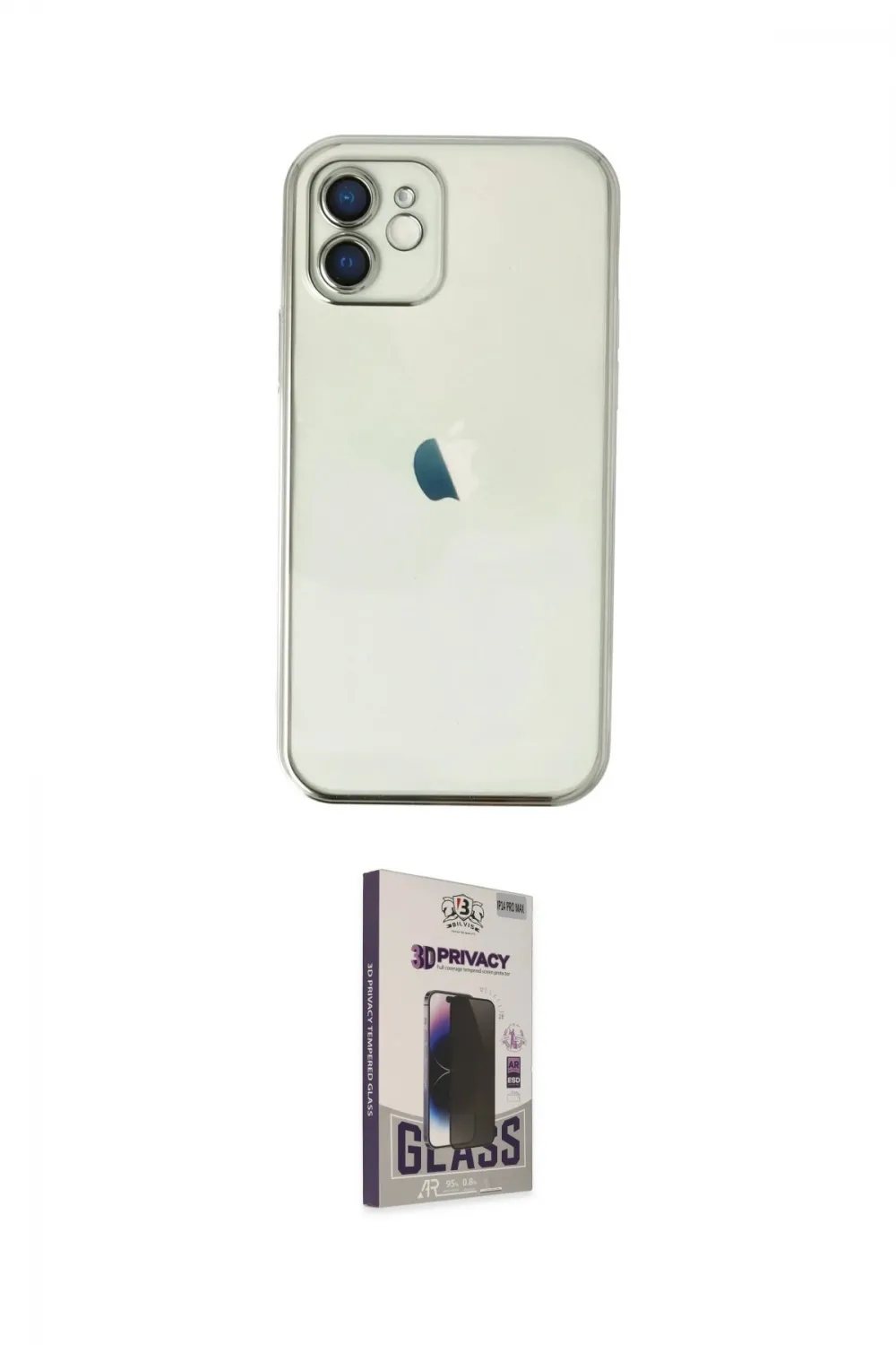 ieg™ iPhone 11 Kılıf Vadi Minimal - Siyah Bilvis Hayalet Cam Ekran Koruyucu