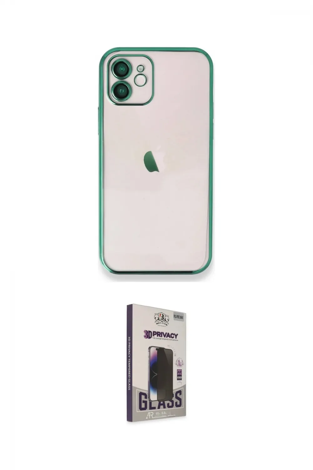 ieg™ iPhone 11 Kılıf Vadi Minimal - Siyah Bilvis Hayalet Cam Ekran Koruyucu