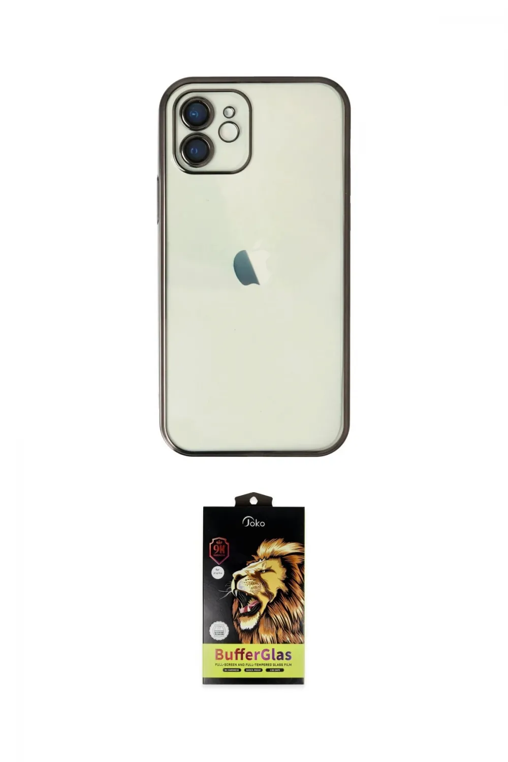 ieg™ iPhone 11 Kılıf Vadi Minimal - Siyah Buffer Cam Ekran Koruyucu