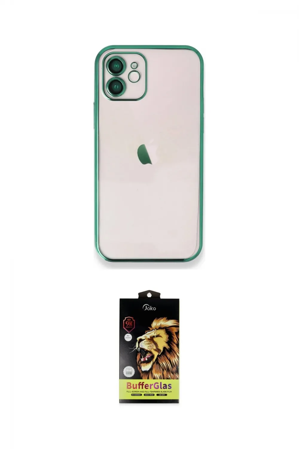ieg™ iPhone 11 Kılıf Vadi Minimal - Siyah Buffer Cam Ekran Koruyucu