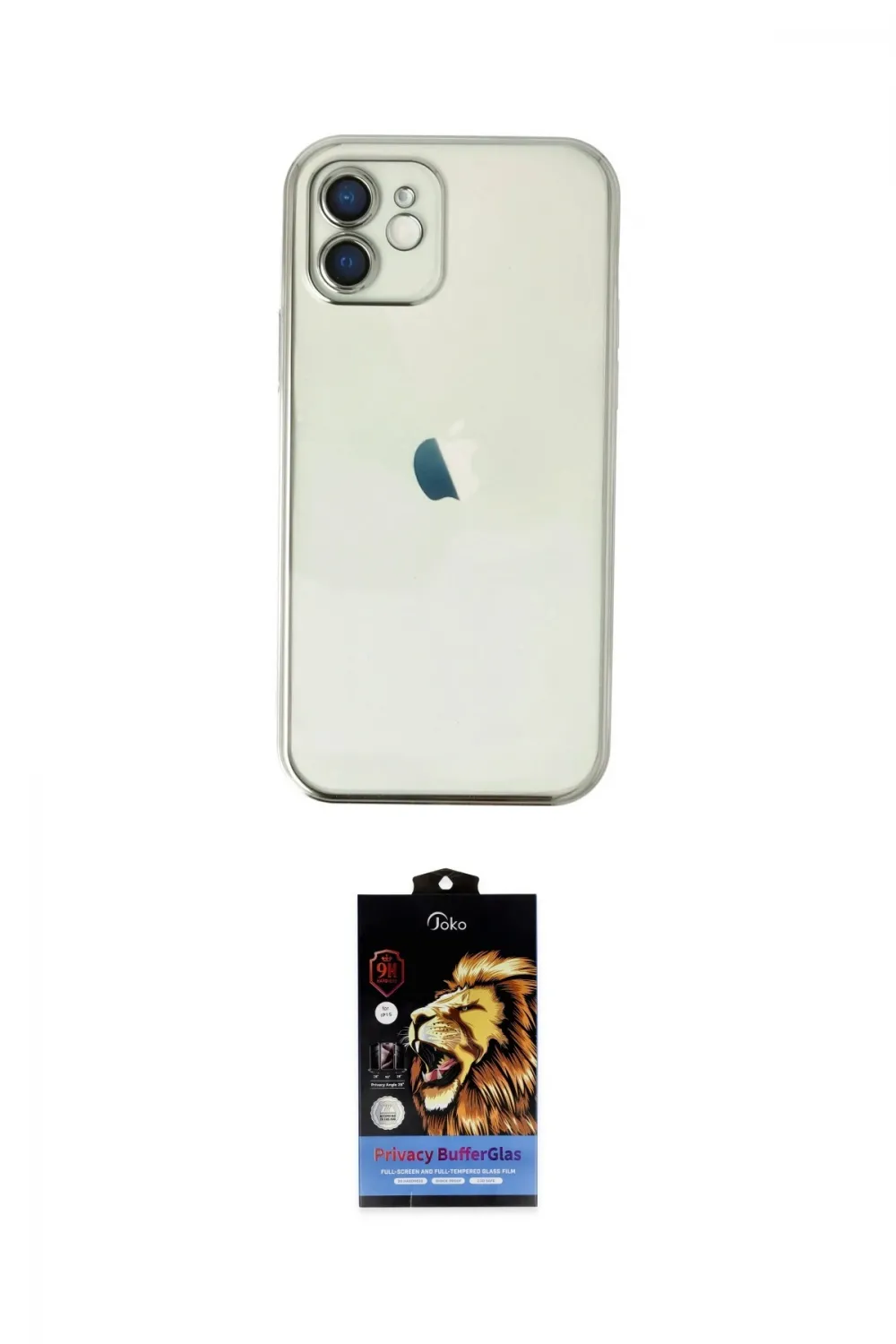 ieg™ iPhone 11 Kılıf Vadi Minimal - Siyah Buffer Hayalet Cam Ekran Koruyucu