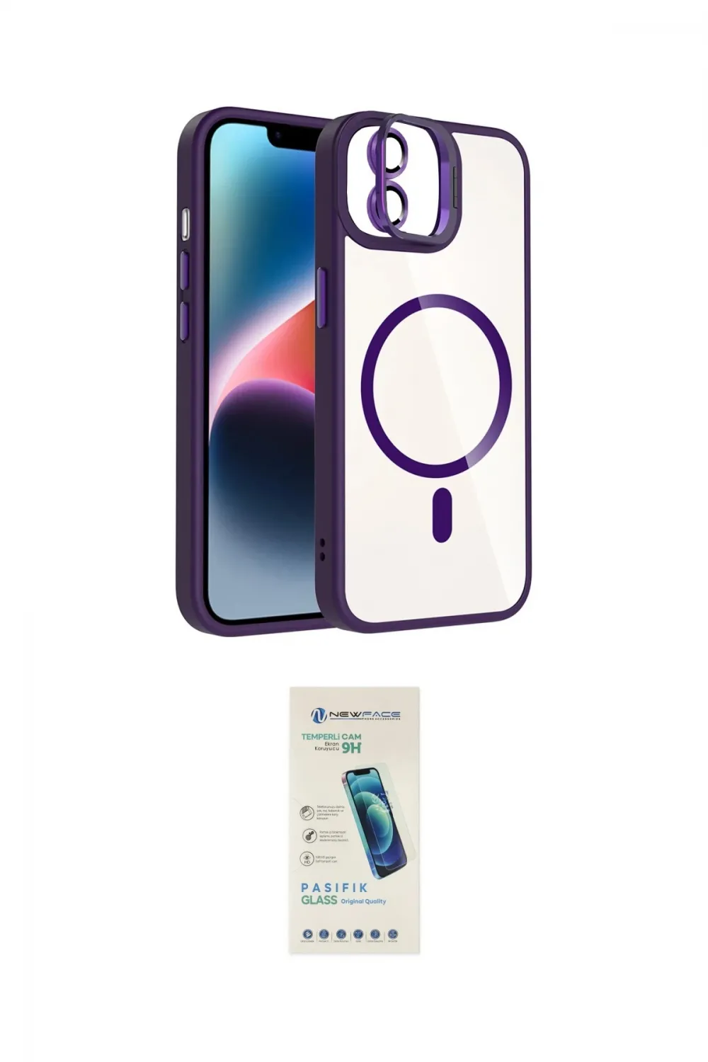ieg™ iPhone 11 Kılıf Yadigar Asil Koleksiyonu - Şeffaf Pasifik Cam Ekran Koruyucu