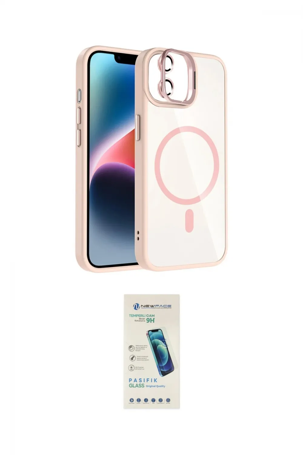 ieg™ iPhone 11 Kılıf Yadigar Asil Koleksiyonu - Şeffaf Pasifik Cam Ekran Koruyucu