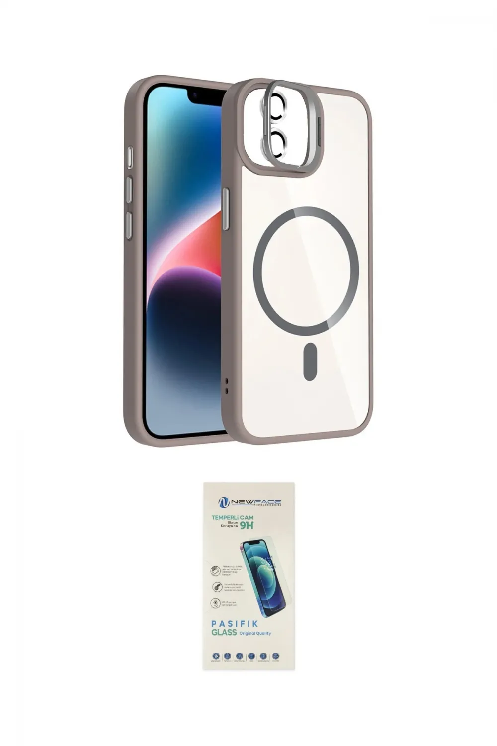 ieg™ iPhone 11 Kılıf Yadigar Asil Koleksiyonu - Şeffaf Pasifik Cam Ekran Koruyucu