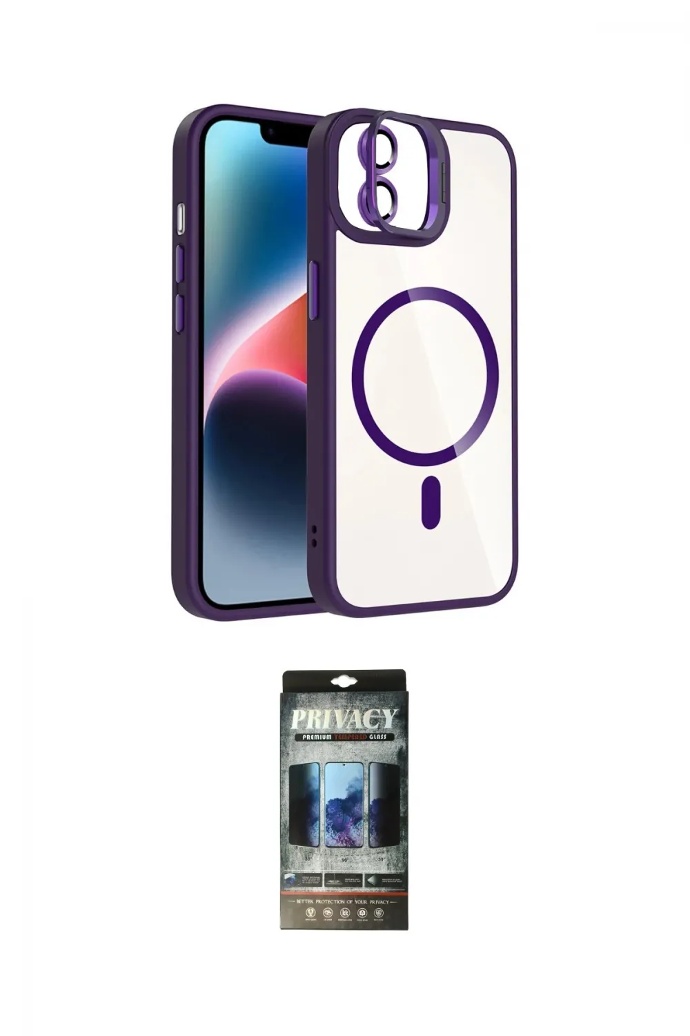 ieg™ iPhone 11 Kılıf Yadigar Asil Koleksiyonu - Siyah 34D Hayalet Izgaralı Cam