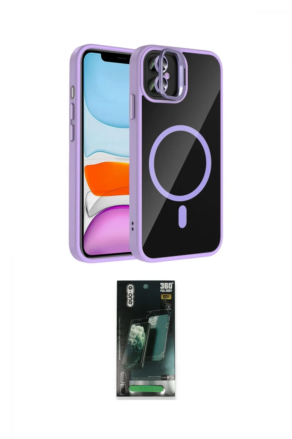 ieg™ iPhone 11 Kılıf Yadigar Asil Koleksiyonu - Siyah 360 Mat Full Body Arka Koruyucu