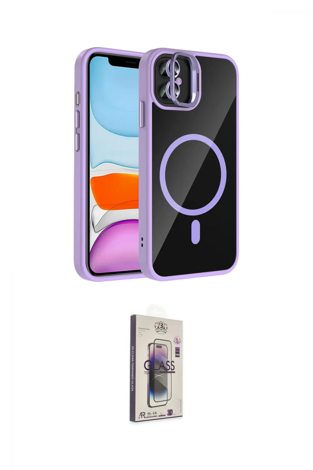 ieg™ iPhone 11 Kılıf Yadigar Asil Koleksiyonu - Siyah Bilvis 3D Cam Ekran Koruyucu