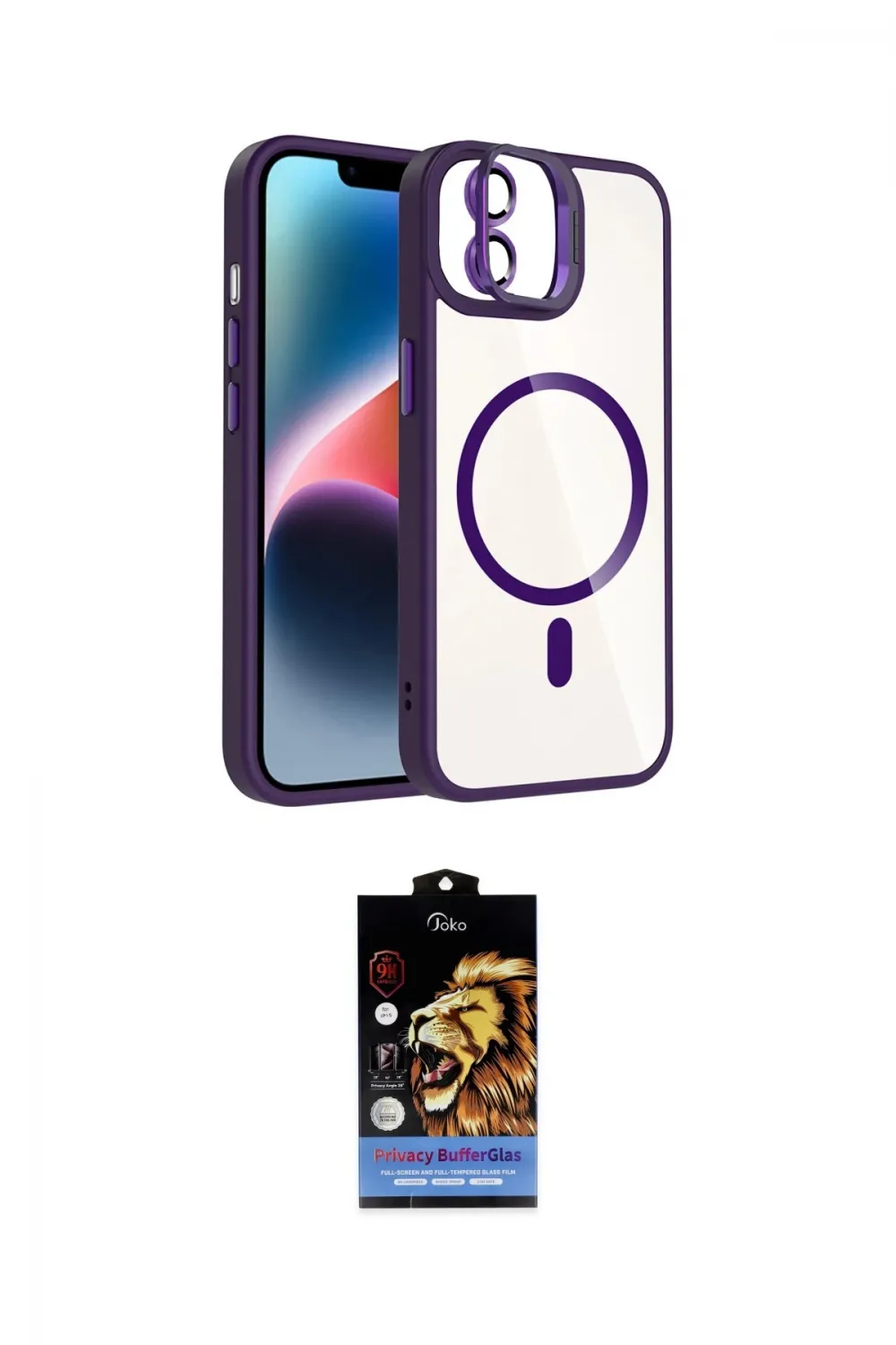 ieg™ iPhone 11 Kılıf Yadigar Asil Koleksiyonu - Siyah Buffer Hayalet Cam Ekran Koruyucu