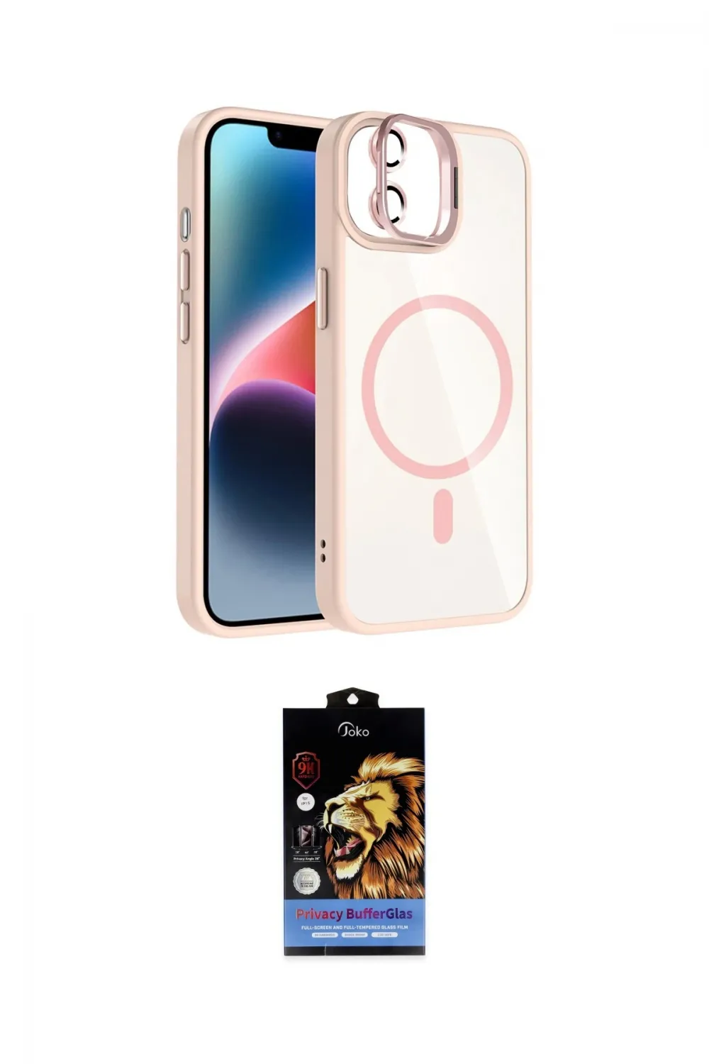 ieg™ iPhone 11 Kılıf Yadigar Asil Koleksiyonu - Siyah Buffer Hayalet Cam Ekran Koruyucu