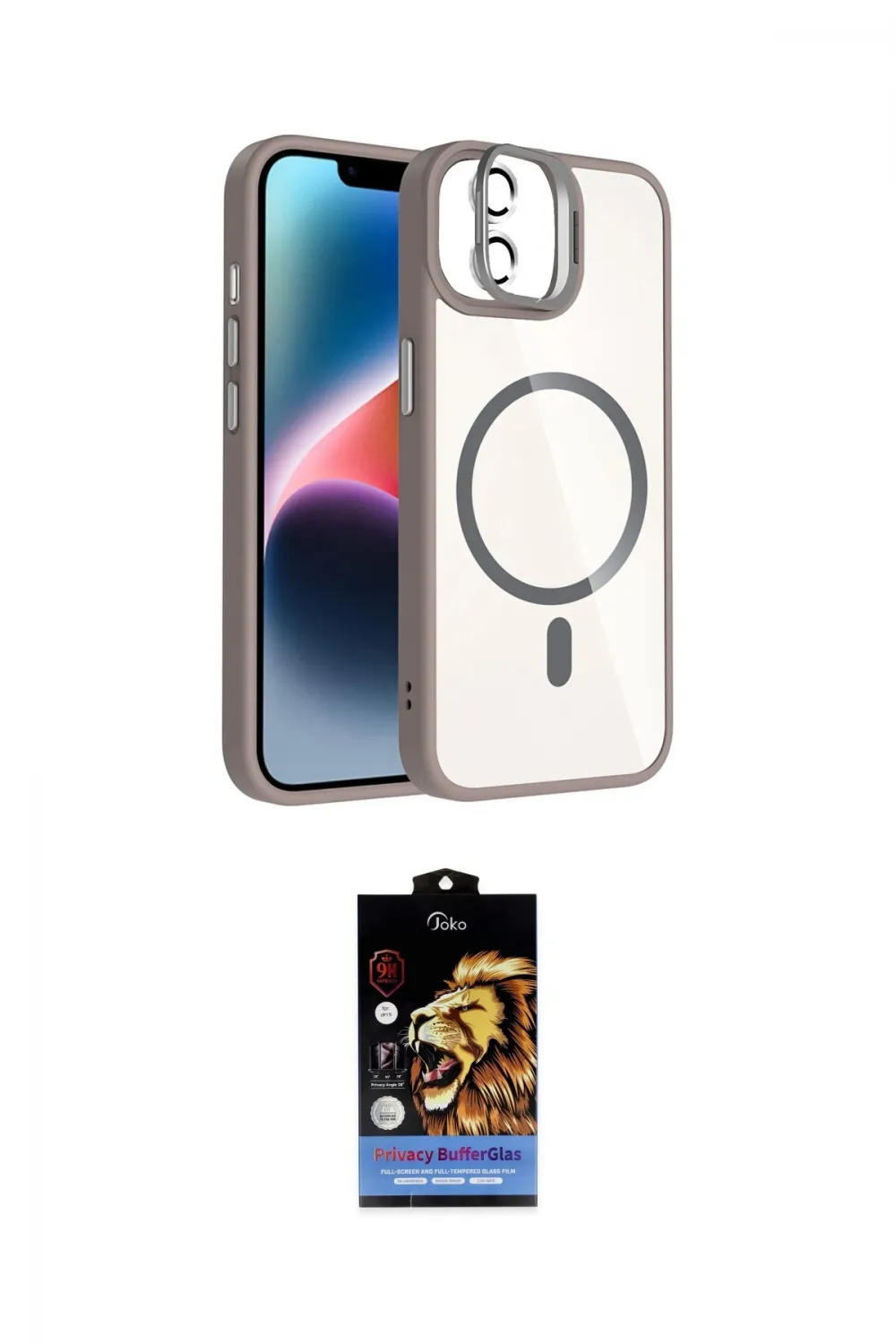 ieg™ iPhone 11 Kılıf Yadigar Asil Koleksiyonu - Siyah Buffer Hayalet Cam Ekran Koruyucu