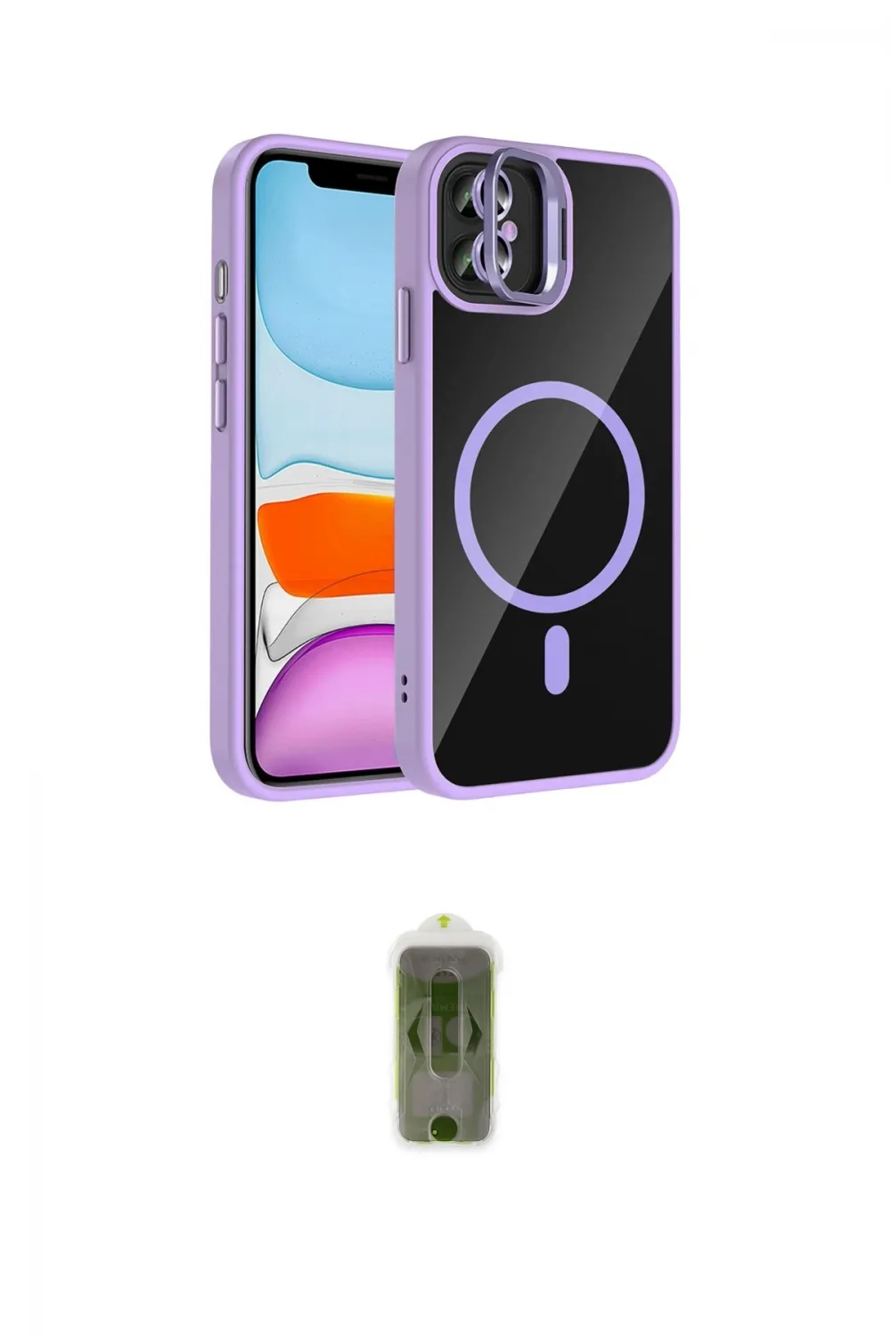 ieg™ iPhone 11 Kılıf Yadigar Asil Koleksiyonu - Siyah Joko Magic 5D Hayalet Cam