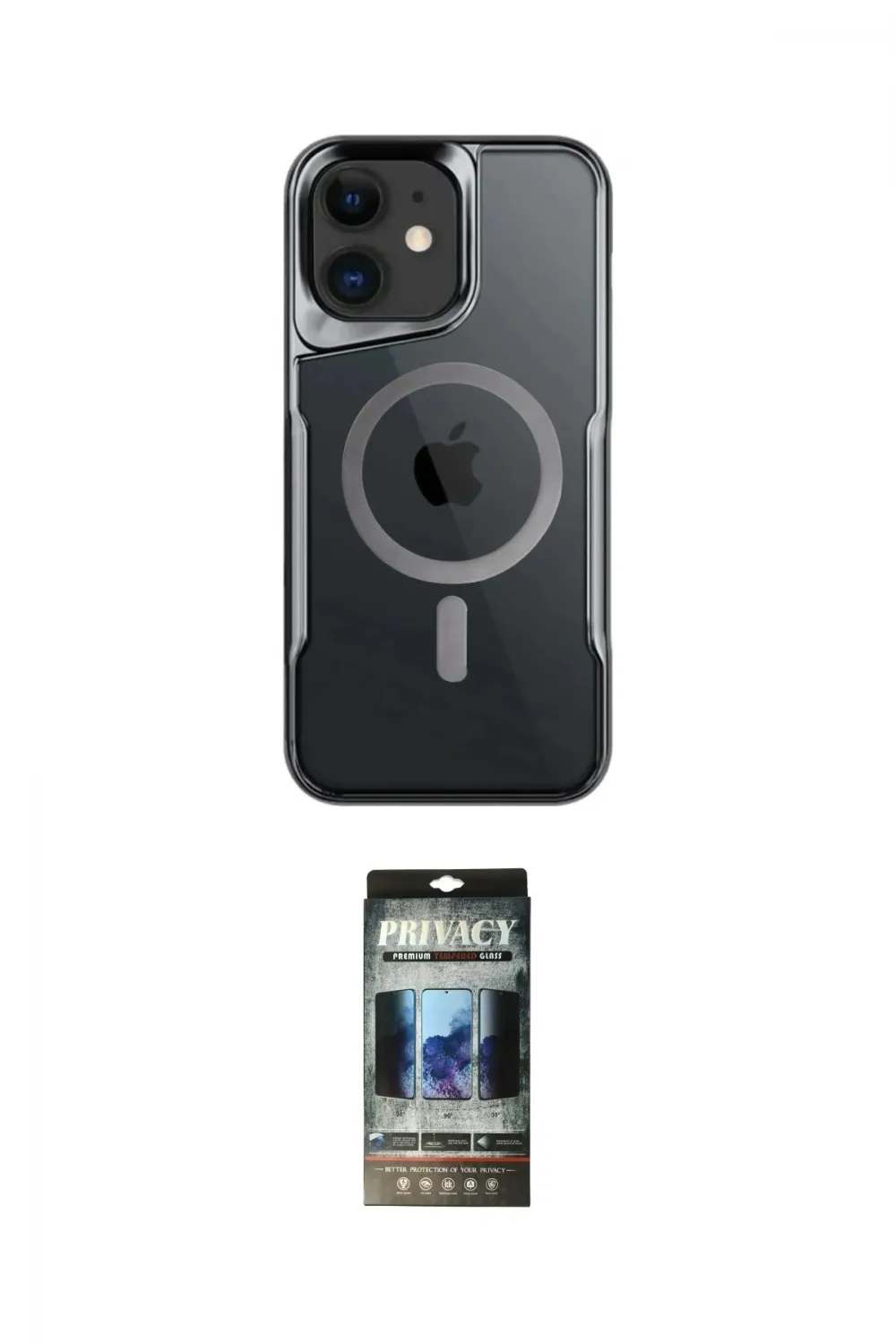 ieg™ iPhone 11 Kılıf Yadigar Klasik Özel Seri - Siyah 34D Hayalet Izgaralı Cam