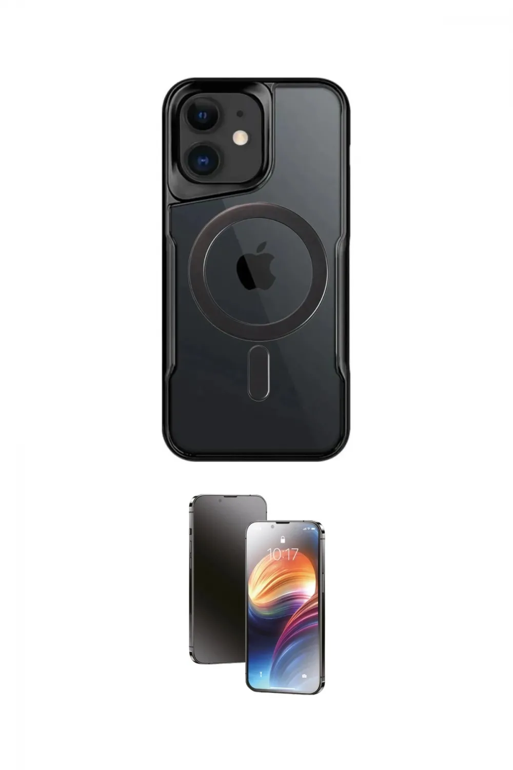 ieg™ iPhone 11 Kılıf Yadigar Klasik Özel Seri - Siyah 3D Antistatik Mat Seramik Nano Ekran Koruyucu