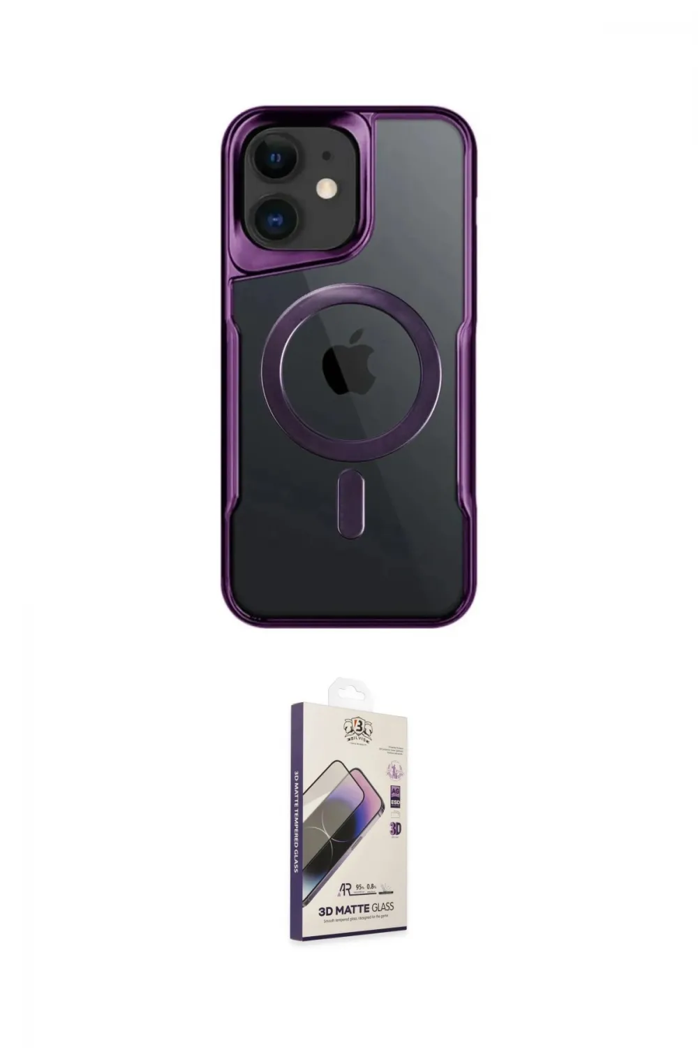 ieg™ iPhone 11 Kılıf Yadigar Klasik Özel Seri - Siyah Bilvis 3D Mat Cam Ekran Koruyucu