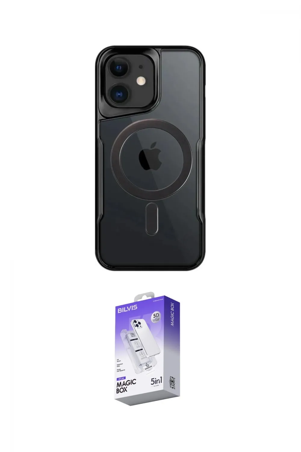 ieg™ iPhone 11 Kılıf Yadigar Klasik Özel Seri - Siyah Bilvis 5in1 3D Magic Cam Ekran Koruyucu