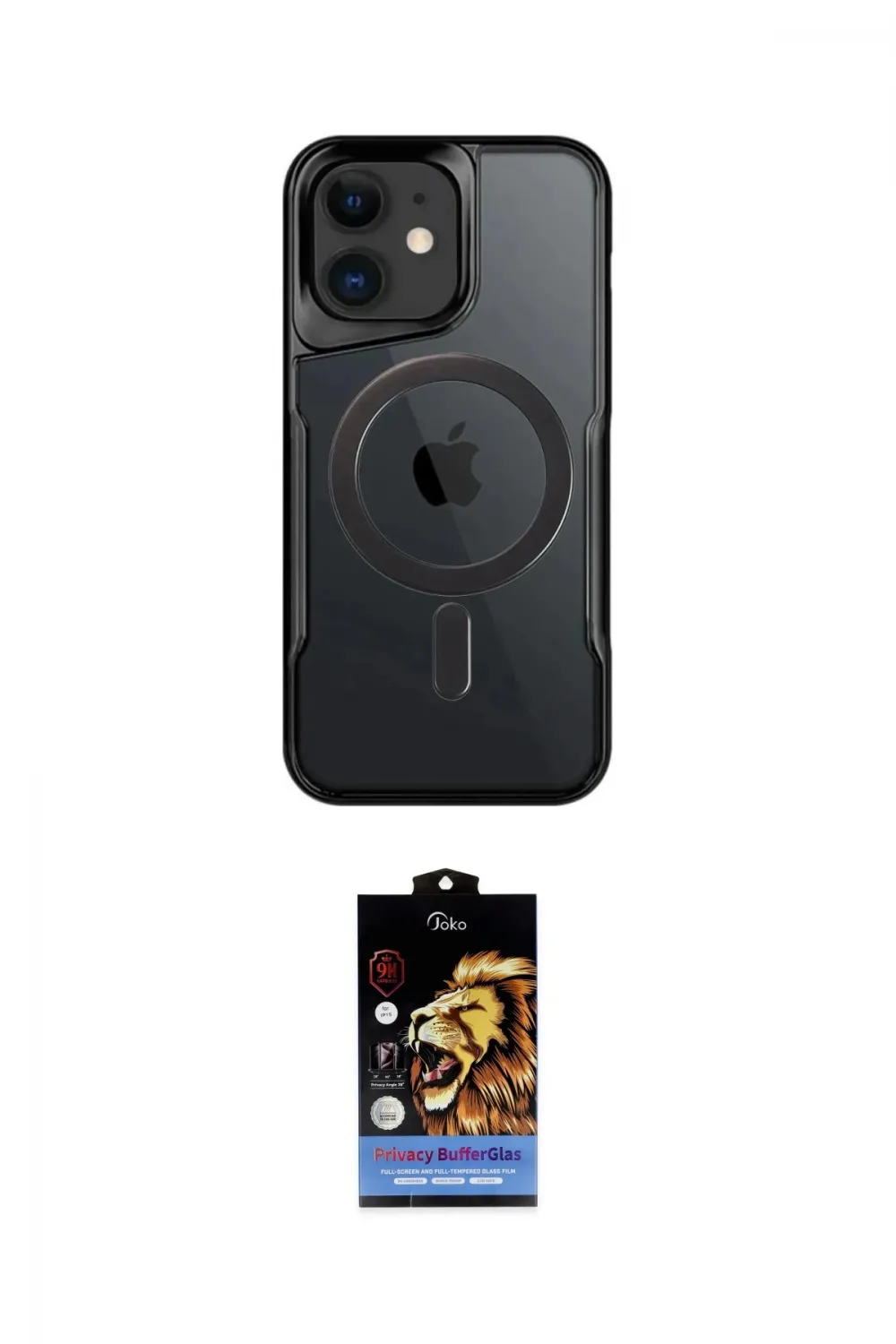 ieg™ iPhone 11 Kılıf Yadigar Klasik Özel Seri - Siyah Buffer Hayalet Cam Ekran Koruyucu